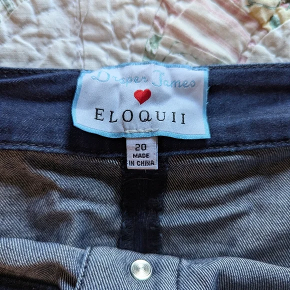 Eloquii Scallop Trim Denim Mini Skirt 20 2X Plus - Picture 2 of 6